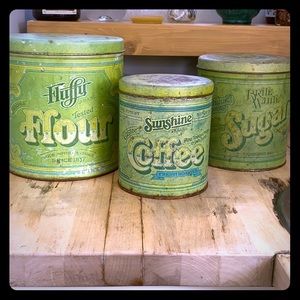 Kitchen containers flour, sugar, coffee. 3 set